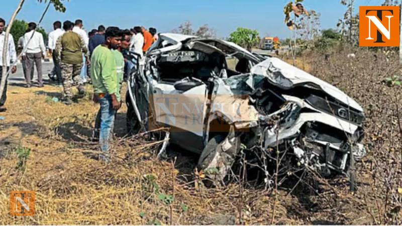 Woman Killed, Son Seriously Injured in Car-Tanker Collision on Nagpur-Tuljapur Highway